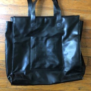 Givency Parfums Black Matte Tote Bag Leather